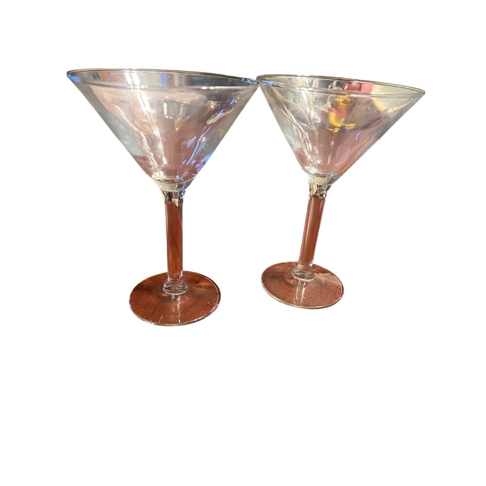 Vintage Set of Martini Glasses Mash Sexy and the City Cocktails Party Serveware